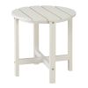 46*46*46cm Single Layer Round HDPE Side Table White