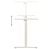 Manual Height Adjustable Standing Desk Frame Hand Crank White