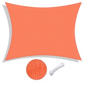 13'x10' Rectangle Sun Shade Sail/Bright Orange