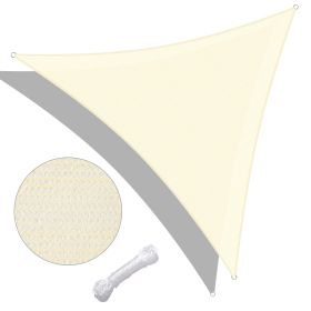 22' x 22' x 22' Triangle Sun Shade Sail/ Rice White