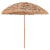 8 Feet Patio Thatched Tiki Umbrella Hawaiian Hula Beach Umbrella