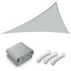 28' x 28' x 28' Triangle Sun Shade Sail/ Cload Gray