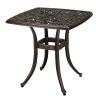 21.3inch Square Garden Cast Aluminum Table Bronze