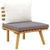 8 Piece Patio Lounge Set with Cushions Solid Acacia Wood