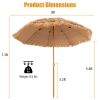 8 Feet Patio Thatched Tiki Umbrella Hawaiian Hula Beach Umbrella