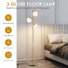 3-Globe Floor Lamp with Foot Switch and Bulb Bases