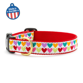 Pop Hearts Collar or Leash (Color: Pop Hearts, size: 4' Narrow)