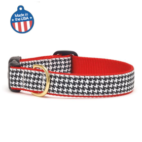 Houndstooth Collar or Leash (Color: Houndstooth, size: XL)