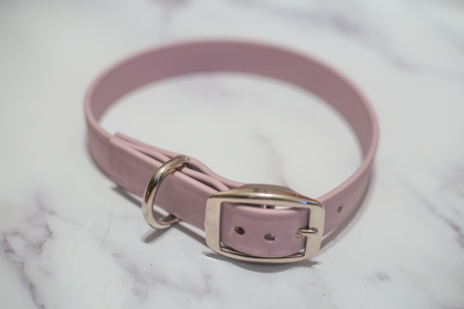 Biothane Buckle Dog Collar (Color: Pink, size: Small 11-13 inches)