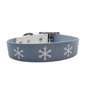 Biothane Buckle Dog Collar (Color: Snowflake, size: Medium/Large 14-16 inches)