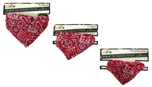 Western Themed Pet Bandana Collars (Color: Red, size: medium)