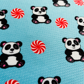 Cutie Ties Tie On Dog Bandana (Color: Peppermint Panda Blue, size: large)