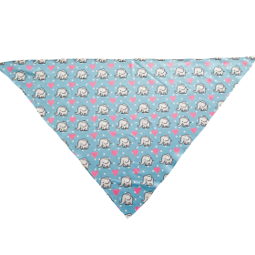 Cutie Ties Tie On Dog Bandana (Color: Elephant Love Blue, size: small)