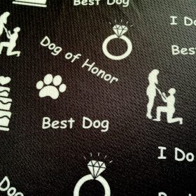 Cutie Ties Tie On Dog Bandana (Color: Dog of Honor Wedding Black, size: large)