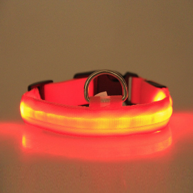 LED PET Safety Halo Style Collar (Color: Red, size: small)