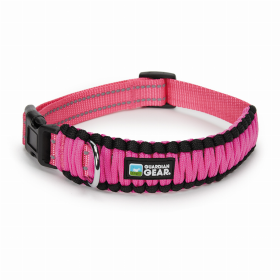 GG Reflective Paracord Collar (Color: Pink, size: large)