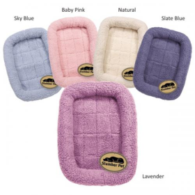 Slumber Pet Sherpa Crate Bed (Color: Purple, size: small)