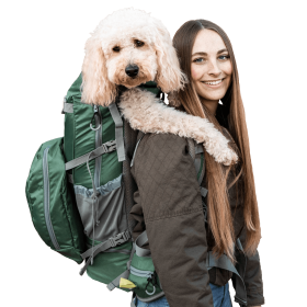 Kolossus | Big Dog Carrier & Backpacking Pack (Color: Myrtle Green, size: Large (20"-23" from collar to tail))