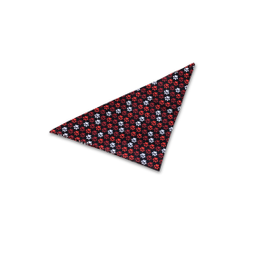 Dog Bandana (Color: Red/White Paw Print, size: Large - 28")