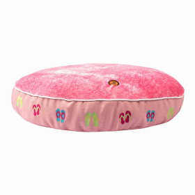 Halo Round Flip Flop Dog Bed (Color: Pink, size: M)