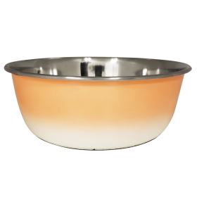 DUROBOLZ Ombre Deep Bowl with Rubber Bottom (Color: Coral Peach, size: 32 oz)