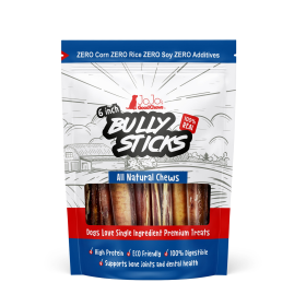 All-Natural Beef Bully Stick Dog Treats (size: 6" Thick)