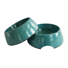 Eco-friendly Biodegradable Bamboo Dog Bowl (Color: Teal Blue, size: Medium (16 oz))