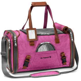 Mr. Peanut's Gold Series Pet Carrier (Color: Rosa, size: 18 in L x 10.5 in W x 11 in H)