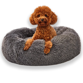 Donut Dog Bed (Color: Pink, size: large)