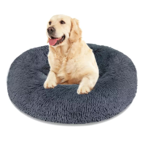 Donut Dog Bed (Color: Beige, size: medium)