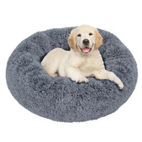 Donut Dog Bed (Color: Pink, size: medium)