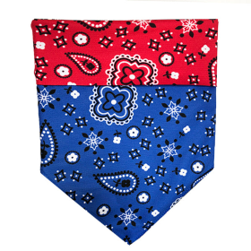 Reversible Sport Bandanas (Color: Red/Blue Paisley, size: large)