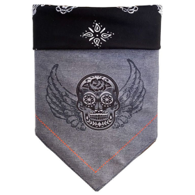 Reversible Sport Bandanas (Color: Grey Skull, size: large)