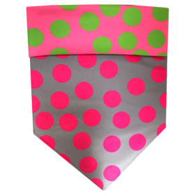 Reversible Sport Bandanas (Color: Pink/Grey/Green Dots, size: large)