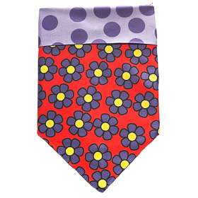 Reversible Sport Bandanas (Color: Purple Dots/Daisies, size: small)