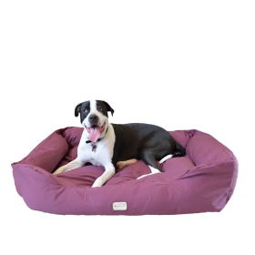 Armarkat Bolstered Dog Bed, Burgundy,In M/L/XL 3 Sizes (size: L)