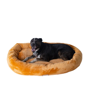 Armarkat Bolstered Pet Bed and Mat, ultra-soft Dog Bed S/M/L (size: L)