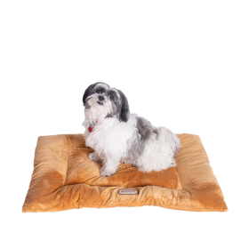 Armarkat Pet Bed Mat, Dog Crate Soft Pad W Poly Fill Cushion (Color: Earth Brown, size: M)