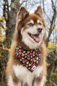 Woodland Tales Dog Bandana (size: M/L - 27in x 13in)