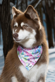 Hydrangea Haven Dog Bandana (size: M/L - 27in x 13in)