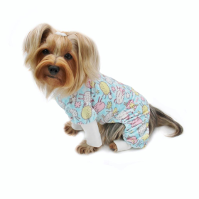 Ultra Soft Plush Minky Funny Sheep Pajamas (Color: Light Blue, size: L)