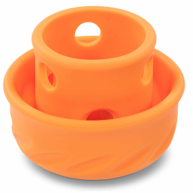 Totally Pooched Puzzle 'n Play Mushroom, (Color: Orange, size: 1.4 Cups)