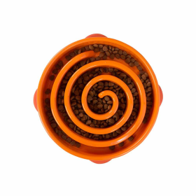 Outward Hound Fun Feeder Slo Bowl (Color: Orange, size: large)