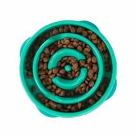 Outward Hound Fun Feeder Slo Bowl (Color: Turquoise, size: large)