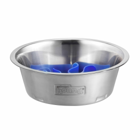 Outward Hound Fun Feeder Slo Bowl (Color: Stainless Steel, size: medium)