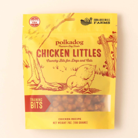 Polkadog Chicken Littles Training Bits Crunchy Dog and Cat Treats (size: 7oz)