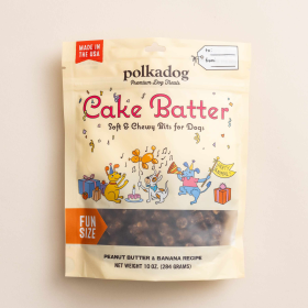 Polkadog Cake Batter Peanut Butter and Banana Soft & Chewy Dog Treats (size: 10oz)