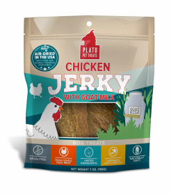 Plato Pet Treats Chicken Jerky with Goat's Milk (size: 7oz)