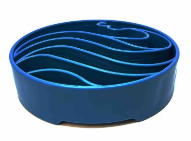 SodaPup eBowl Enrichment Slow Feeder Bowl (Color: Wave Blue, size: 8")