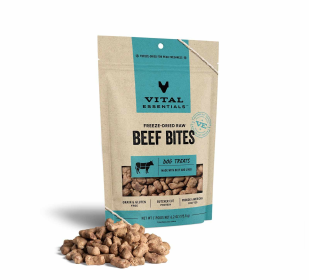 Vital Essentials(R) Freeze-Dried Beef Bites Dog Treats, (size: 6.2 oz)